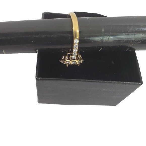 HSN Princess Diana Inspired Gold Vermeil .925 Sterling Silver Blue Sapphire Ring - Picture 10 of 16